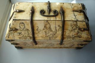 Casket with pitched lid (coffret); known as 'Arqueta de los Reyes' (Kings' Casket) (Back)