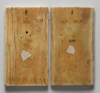 Diptych, 1 register, 1 arch across (plaquette) (Back)
