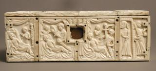 Casket, with quatrefoils (coffret; quatre-feuilles) (Front)