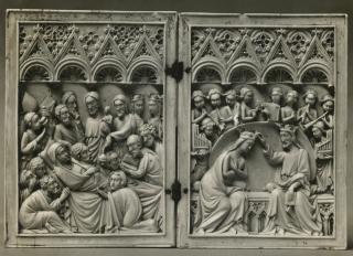 Diptych, 1 register, 4 arches across (plaquettes; frise d'arcatures) (Front)