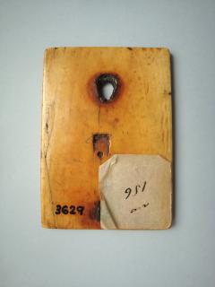Wing, right (fragment of a diptych), 1 register, 3 arches across (frise d'arcatures; plaquette); reused as a pax (baiser de paix) (Back)
