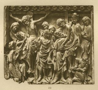 Panel (fragment of a diptych wing), 1 register, bands of rosettes (décor de roses) (Front)