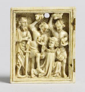 Wing, left (fragment of a diptych), 1 register (plaquette) (Front)