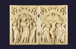 Diptych, 1 register, 1 arch across (plaquettes) (Front)