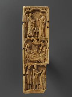 Panel (fragment of polyptych), 3 registers, 1 arch across (Front)