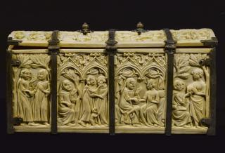 Casket, with arches, quatrefoils, rosettes (coffret; frise d'arcatures; quatre-feuilles) (Body, back)