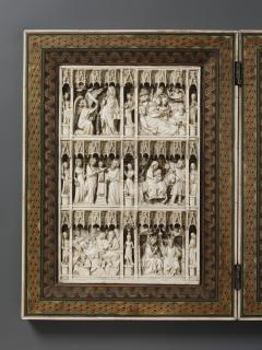 Openwork diptych, 3 registers (plaques ajourée) (Wing, left)