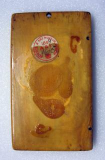 Wing, right (fragment of a diptych), 1 register, 1 arch across (plaquette) (Back)