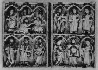 Diptych, 2 registers, 3 arches across (frise d'arcatures) (Front)