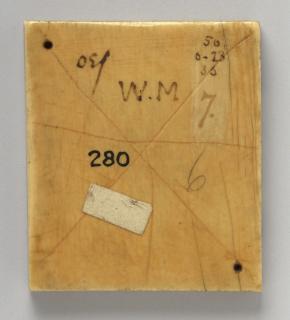 Wing, right (fragment of a diptych), 1 register, with quatrefoil (quatre-feuilles) (Back)