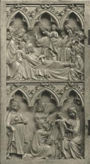 Diptych, 2 registers, 3 arches across (frise d'arcatures) (Wing, left)