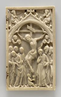 Wing, right (fragment of a diptych), 1 register, 1 arch across (plaquette) (Front)