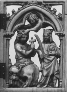 Openwork diptych, 1 register, 1 arch across (diptyque ajouré; colonnettes) (Wing, right)