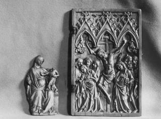 Wing, right (fragment of a diptych), 1 register, 3 arches across (frise d'arcatures; plaquette) (Front)