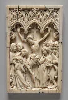 Wing, right (fragment of a diptych), 1 register, 3 arches across (plaquette; frise d'arcatures) (Front)