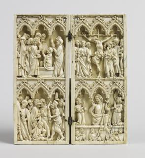 Diptych, 2 registers, 3 arches across (frise d'arcatures) (Front)