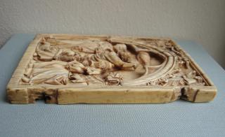 Wing, left (fragment of a diptych), 1 register, 2 arches across (plaquette; frise d'arcatures; colonnettes) (Side)