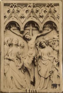 Panel (possibly a pax), 1 register, 3 arches across (plaquette; frise d'arcatures; baiser de paix) (Front)