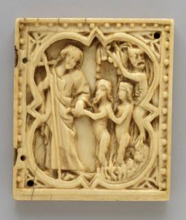 Wing, right (fragment of a diptych), 1 register, with quatrefoil (quatre-feuilles) (Front)