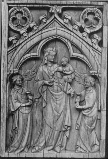 Diptych, 1 register, 1 arch across (plaquettes) (Wing, left)