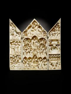 Gabled triptych, 3 registers; known as the Rau Triptych (Front)