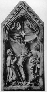 Gabled panel (fragment of a triptych), 1 register, 1 arch across (Front)