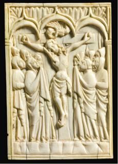 Wing, right (fragment of a diptych), 1 register, 3 arches across (frise d'arcatures; plaquette) (Front)