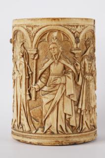 Cylindrical pyxis, with arches (pyxide; frise d'arcatures) (Side)
