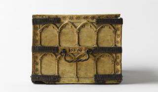 Casket with arches and rosettes (coffret; décor d'arcatures; décor de roses; colonnettes) (End, right)