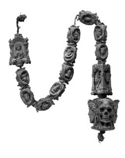Rosary, 13 beads, 2 and 3 faces (chapelet)