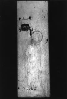 Panel (fragment of a triptych), 2 registers, 1 arch across (Back)