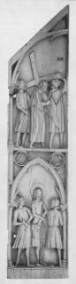 Wings, right and left (fragments of a triptych), 2 registers, 1 arch across (Wing, right)