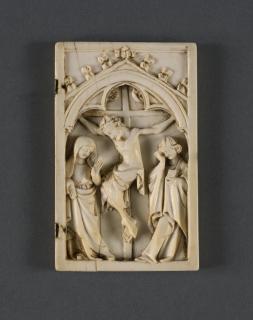 Wing, right (fragment of a diptych), 1 register, 1 arch across (plaquette) (Front)