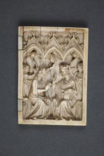 Wing, right (fragment of a diptych), 1 register, 3 arches across (plaquette; frise d'arcatures) (Front)
