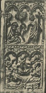 Diptych, 2 registers, 3 arches across (frise d'arcatures; colonnettes) (Wing, right)