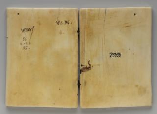 Diptych, 1 register, 3 arches across (plaquette; frise d'arcatures) (Back)