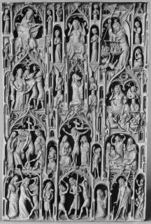 Openwork panel (plaque ajourée), 4 registers (colonnettes) (Front)