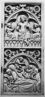Wing, right (part of a diptych), 2 registers, 1 arch across (Front)