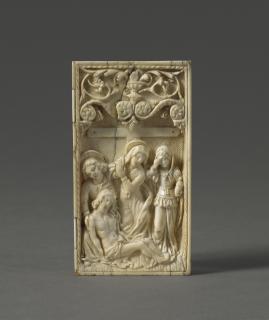 Wing, right (fragment of a diptych), 1 register, 1 arch across (plaquette) (Front)