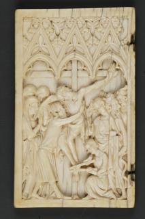 Wing, left (fragment of a diptych), 1 register, 3 arches across (plaquette; frise d'arcatures) (Front)