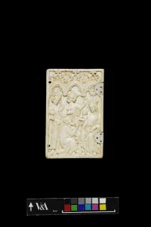 Double-sided panel (from a set of writing tablets), 1 register, 3 arches across (frise d'arcatures; tablette à écrire) (Side 1)