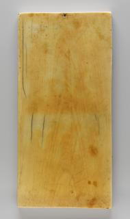 Wing, right (part of a diptych), 2 registers, bands of rosettes (décor de roses) (Back)