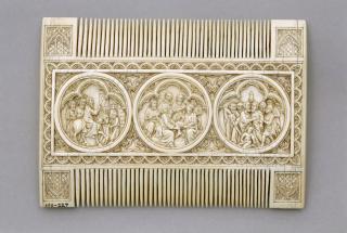 Liturgical comb, with medallions (peigne double) (Side 1)