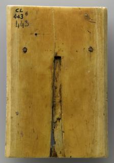 Panel (possibly a pax), 1 register, 3 arches across (plaquette; frise d'arcatures; baiser de paix) (Back)