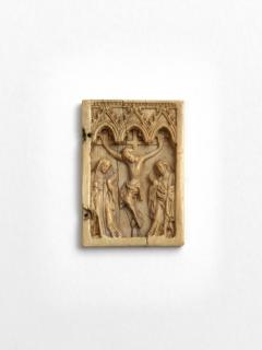 Wing, right (fragment of a diptych), 1 register, 3 arches across (plaquette; frise d'arcatures) (Front)