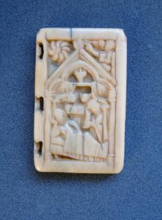 Double-sided panel, 1 register, 1 arch across on one side ( fragment of a diptych or polyptych) (Side 1)