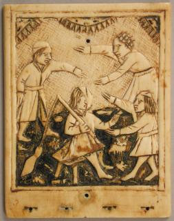 Panel, 1 register: upper leaf of a sundial (Front)