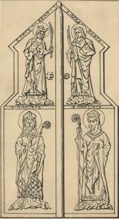 Gabled triptych, 3 registers (Front, closed)