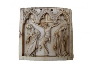 Wing, right (fragment of a diptych; lower register). 1 register, 3 arches across (frise d'arcatures) (Front)