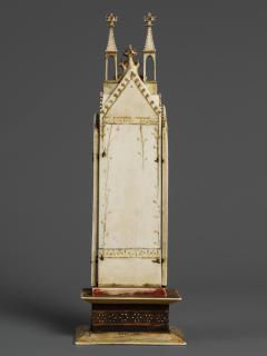 Gabled polyptych (tabernacle; frise d'arcatures; colonnettes) (Back, closed)